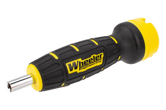 Wheeler Digital FAT Torque Wrench features audible and visual indicators and includes a full set of bits